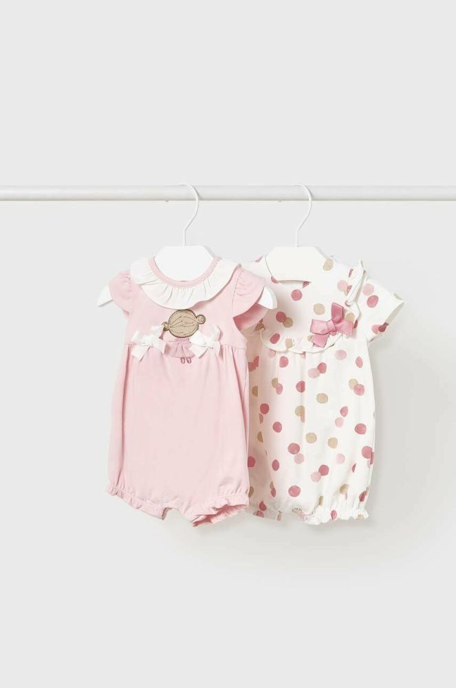 Комбінезон для немовлят Mayoral Newborn 2-pack колір рожевий (3057539)
