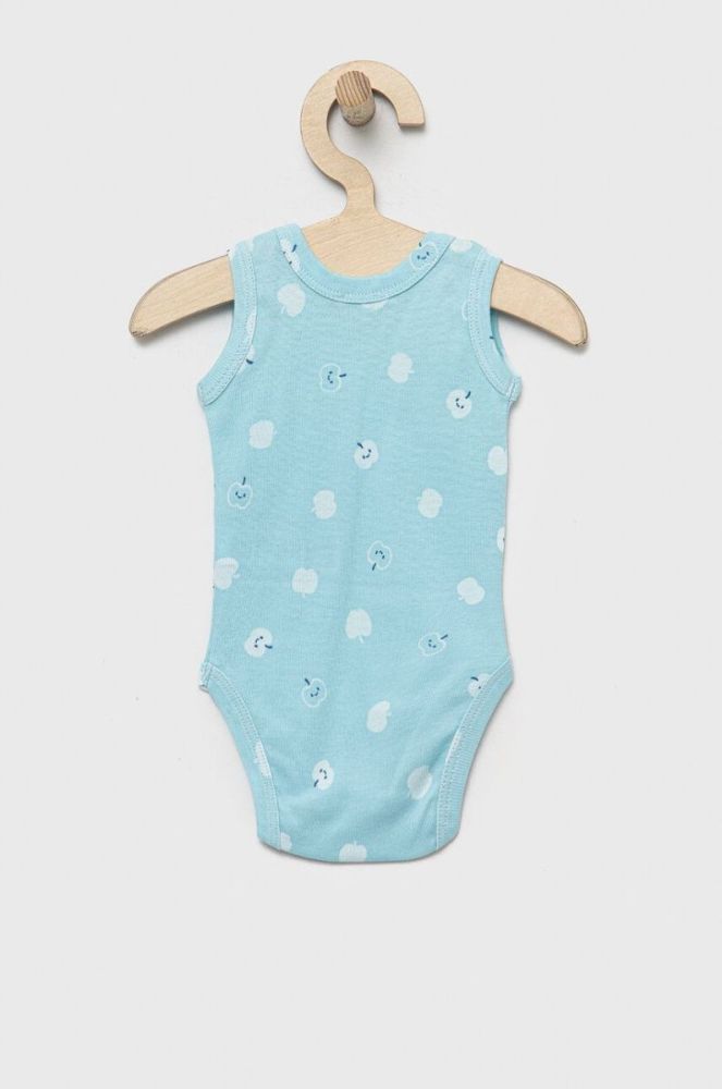 Дитяче бавовняне боді United Colors of Benetton 2-pack колір блакитний (3184812) фото 5