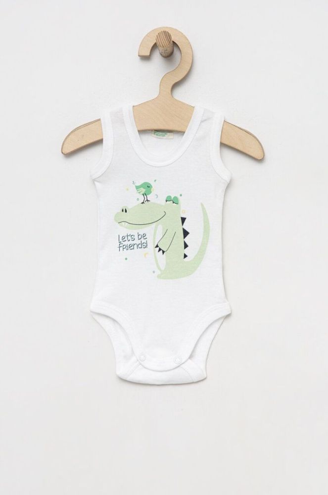 Дитяче бавовняне боді United Colors of Benetton 2-pack колір блакитний (3184826) фото 2