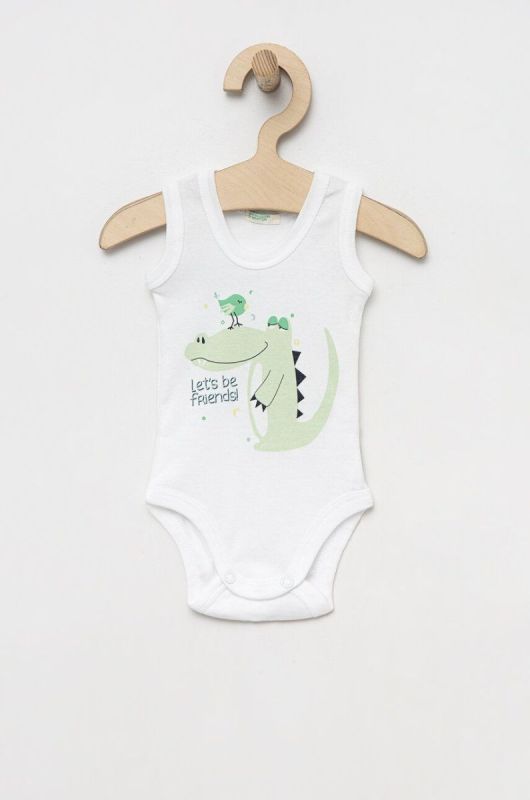 Дитяче бавовняне боді United Colors of Benetton 2-pack колір блакитний (3184826) фото 2