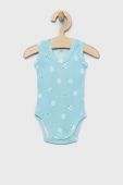 Дитяче бавовняне боді United Colors of Benetton 2-pack колір блакитний (3184826) Дитяче бавовняне боді United Colors of Benetton 2-pack колір блакитний (3184826)