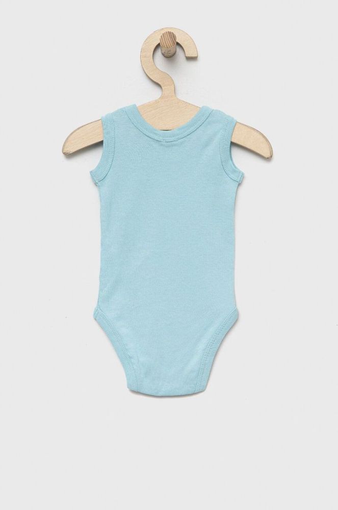 Дитяче бавовняне боді United Colors of Benetton 2-pack колір блакитний (3184826) фото 5