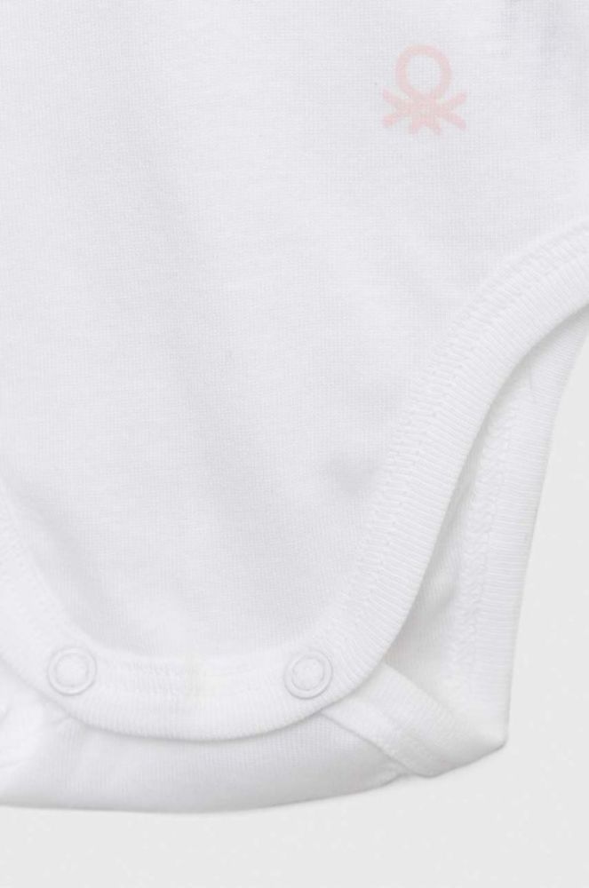 Дитяче бавовняне боді United Colors of Benetton 3-pack колір рожевий (3035537) фото 5