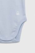 Дитяче бавовняне боді United Colors of Benetton 3-pack колір блакитний (3035540)