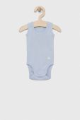 Дитяче бавовняне боді United Colors of Benetton 3-pack колір блакитний (3035555) Дитяче бавовняне боді United Colors of Benetton 3-pack колір блакитний (3035555)