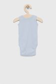 Дитяче бавовняне боді United Colors of Benetton 3-pack колір блакитний (3035555) Дитяче бавовняне боді United Colors of Benetton 3-pack колір блакитний (3035555)