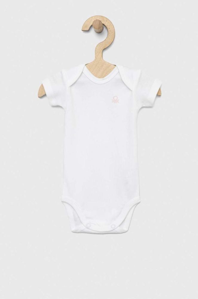 Дитяче бавовняне боді United Colors of Benetton 2-pack колір рожевий (3039053) фото 2