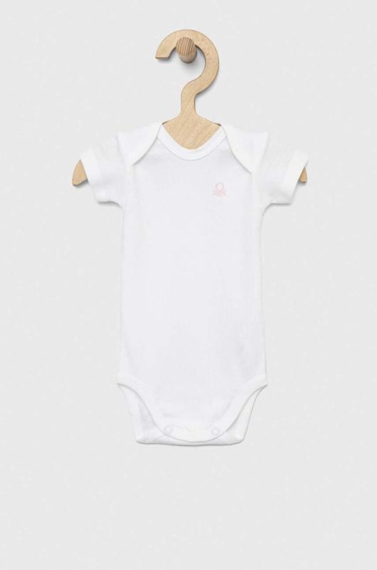 Дитяче бавовняне боді United Colors of Benetton 2-pack колір рожевий (3039053) фото 2