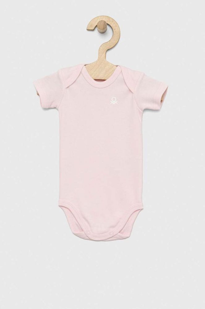 Дитяче бавовняне боді United Colors of Benetton 2-pack колір рожевий (3039053) фото 3