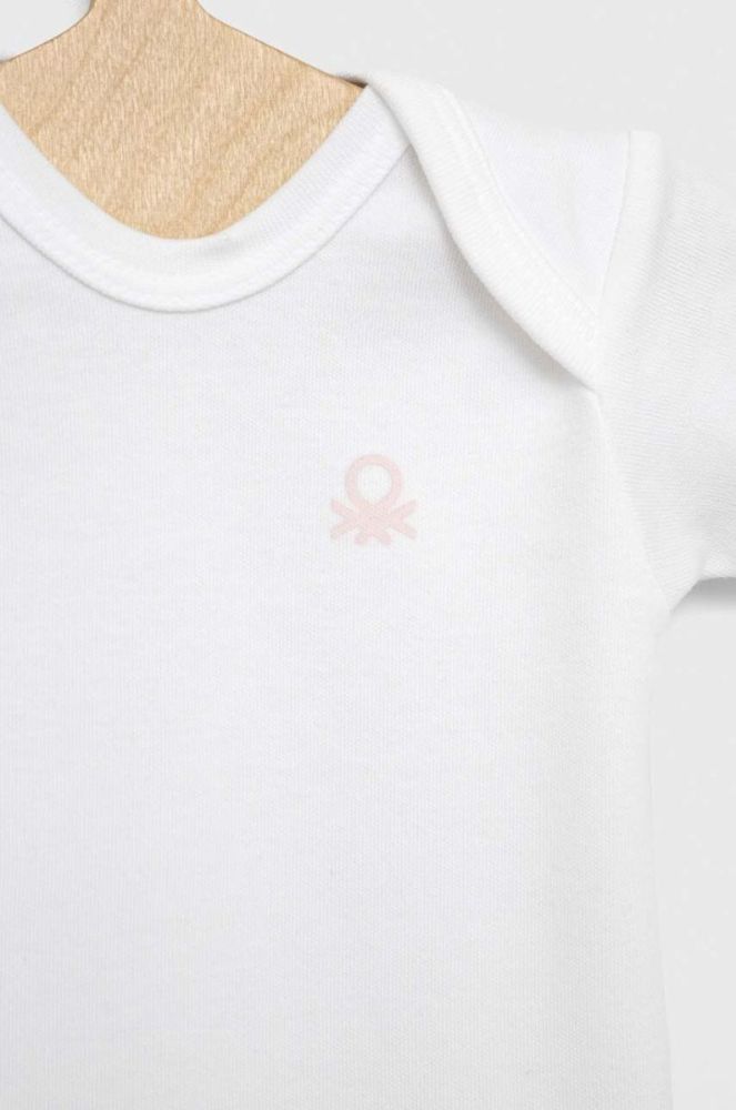 Дитяче бавовняне боді United Colors of Benetton 2-pack колір рожевий (3039053) фото 6