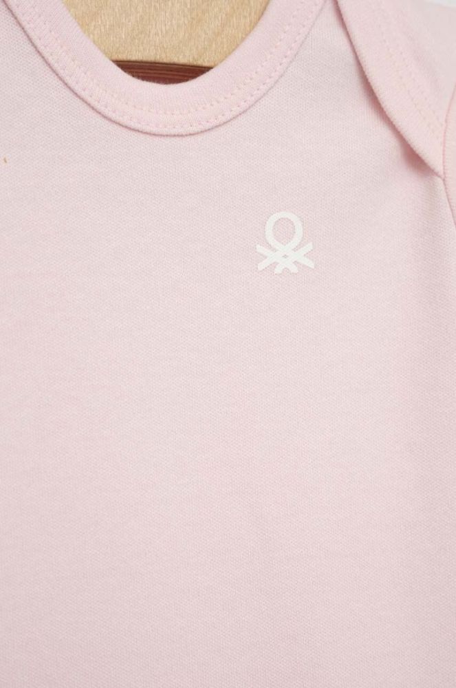 Дитяче бавовняне боді United Colors of Benetton 2-pack колір рожевий (3039053) фото 7