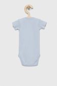 Дитяче бавовняне боді United Colors of Benetton 2-pack колір блакитний (3039063)