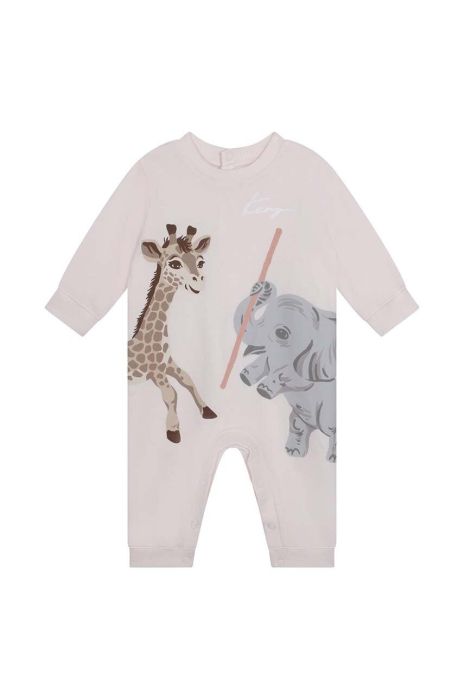 Бавовняний ромпер для немовлят Kenzo Kids колір рожевий (3202480)