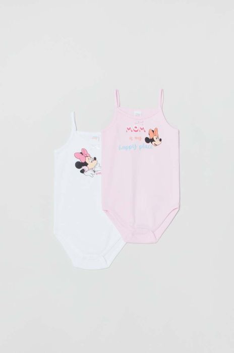 Дитяче бавовняне боді OVS 2-pack колір рожевий (3272535) Дитяче бавовняне боді OVS 2-pack колір рожевий (3272535)