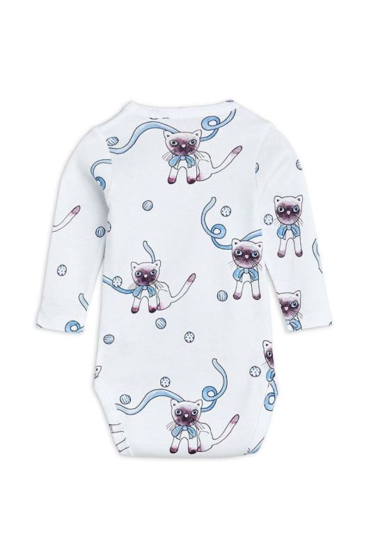 Дитяче бавовняне боді Mini Rodini колір білий (2908913) фото 2