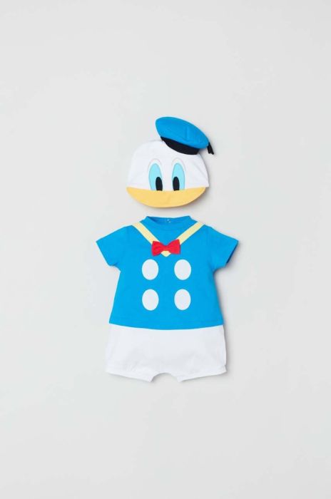 Бавовняний ромпер для немовлят OVS колір блакитний (3272545)