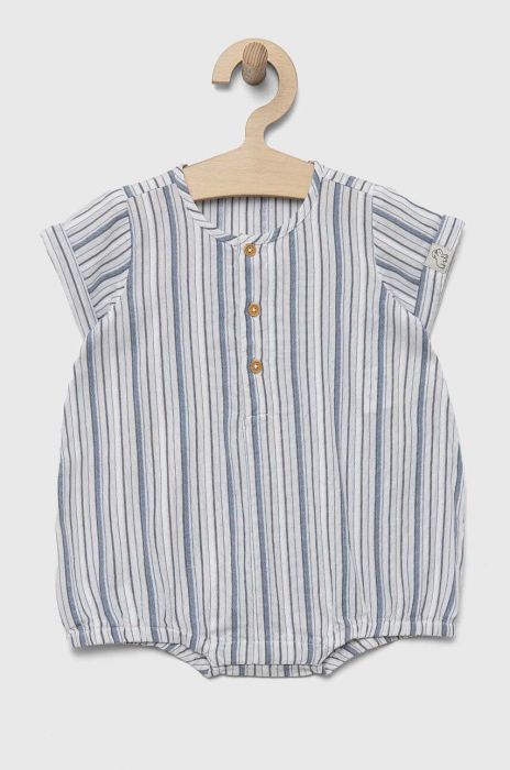 Бавовняний ромпер для немовлят United Colors of Benetton колір блакитний (3282463)