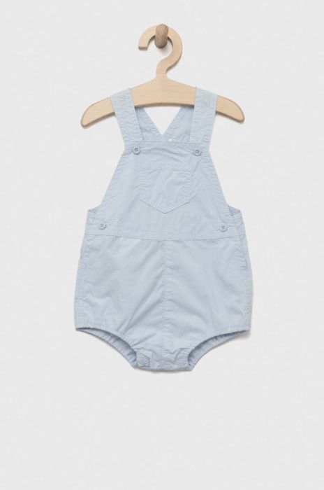 Бавовняний ромпер для немовлят United Colors of Benetton колір блакитний (3275045)