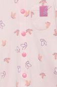 Дитячі бавовняні повзунки United Colors of Benetton колір рожевий (3035574)
