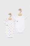 Дитяче бавовняне боді United Colors of Benetton 2-pack колір білий (3043631)