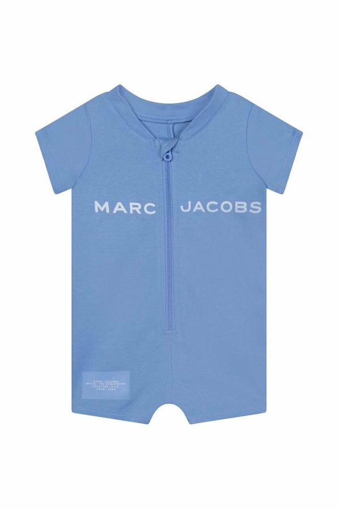Бавовняний ромпер для немовлят Marc Jacobs колір блакитний (3061287)