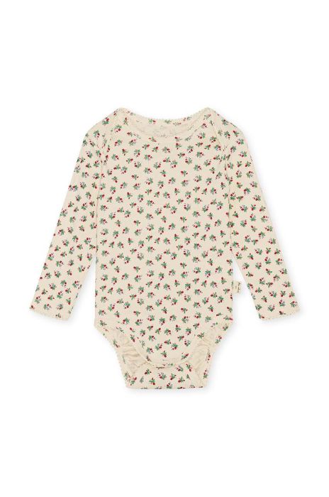 Дитяче бавовняне боді Konges Sl?jd колір білий (2995707)