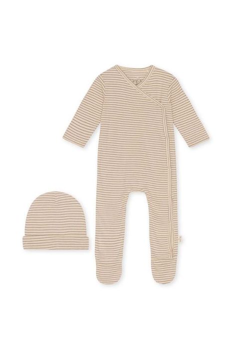 Дитячі бавовняні повзунки Konges Sl?jd колір срібний (2995745)