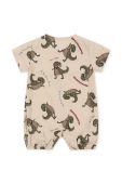 Бавовняний ромпер для немовлят Konges Sl?jd колір бежевий (3051737)