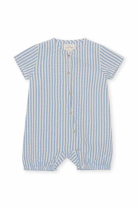Бавовняний ромпер для немовлят Konges Sl?jd колір блакитний (3051744)