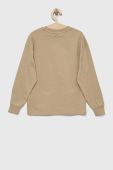Дитячий бавовняний лонгслів Fila колір бежевий з аплікацією