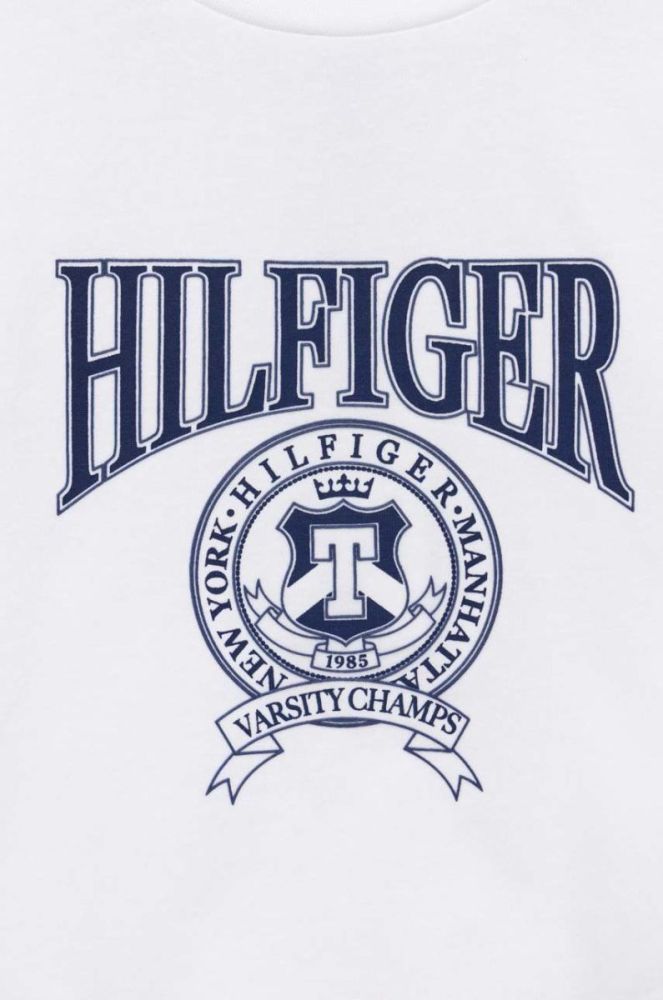 Дитячий лонгслів Tommy Hilfiger колір білий з принтом (2897804) фото 3