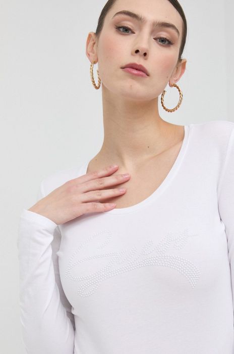 Лонгслів Guess жіночий колір білий (2939512)