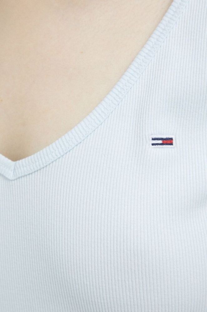 Лонгслів Tommy Jeans жіночий колір блакитний (2957398) фото 5