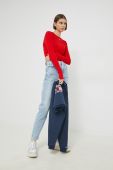 лонгслів Tommy Jeans жіночий колір червоний