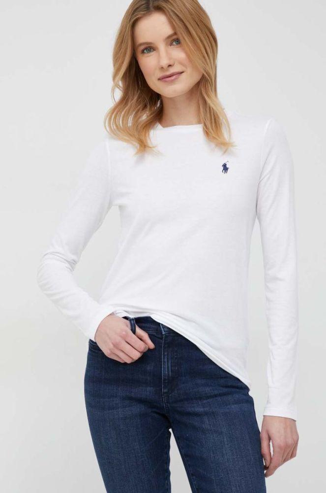 Бавовняний лонгслів Polo Ralph Lauren колір білий (2950957) фото 4
