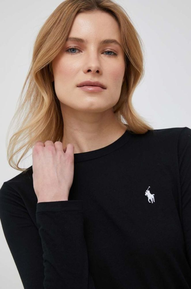 Бавовняний лонгслів Polo Ralph Lauren колір чорний (2950965) фото 4