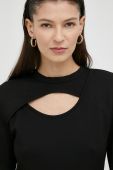 Лонгслів Gestuz Anka жіночий колір чорний півгольф