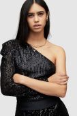 Боді AllSaints жіночі колір чорний