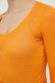Бавовняний лонгслів American Vintage колір помаранчевий