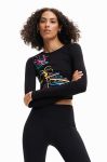 Лонгслів Desigual жіночий колір чорний (2960655)