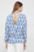 Блузка Sisley жіноча візерунок колір блакитний (2983682)
