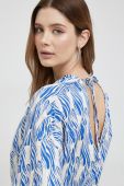 Блузка Sisley жіноча візерунок колір блакитний (2983682)