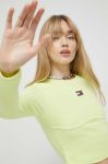 Лонгслів Tommy Jeans жіночий колір зелений (2979617)