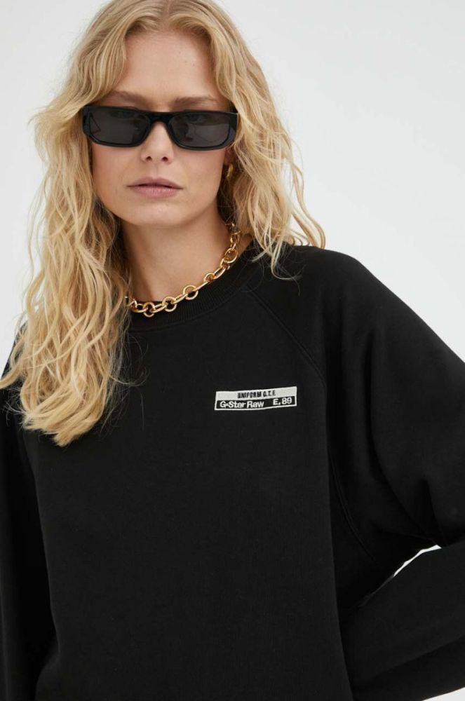 Бавовняна кофта G-Star Raw жіноча колір чорний однотонна фото 4