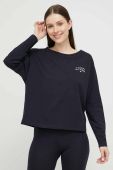 Бавовняний лонгслів лаунж Tommy Hilfiger колір синій
