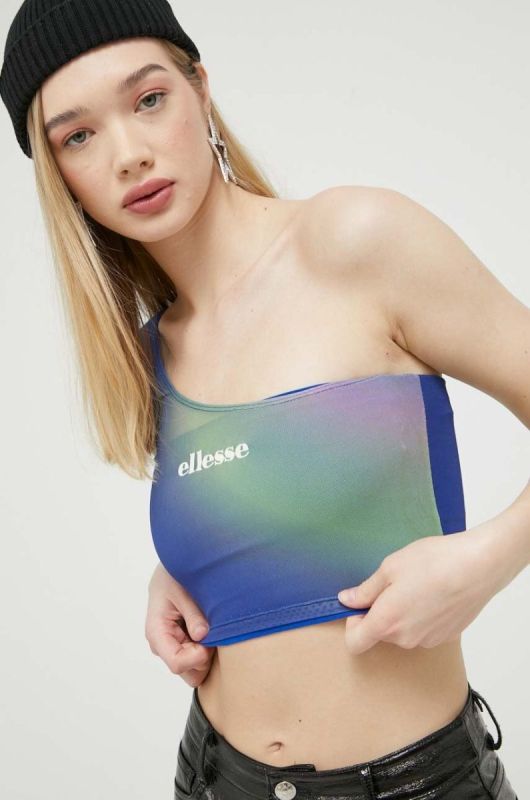 Топ Ellesse жіночий оголене плече колір блакитний фото 2