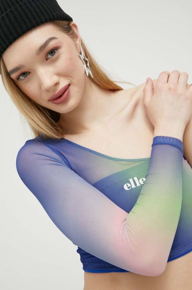 Топ Ellesse жіночий оголене плече колір блакитний фото 4
