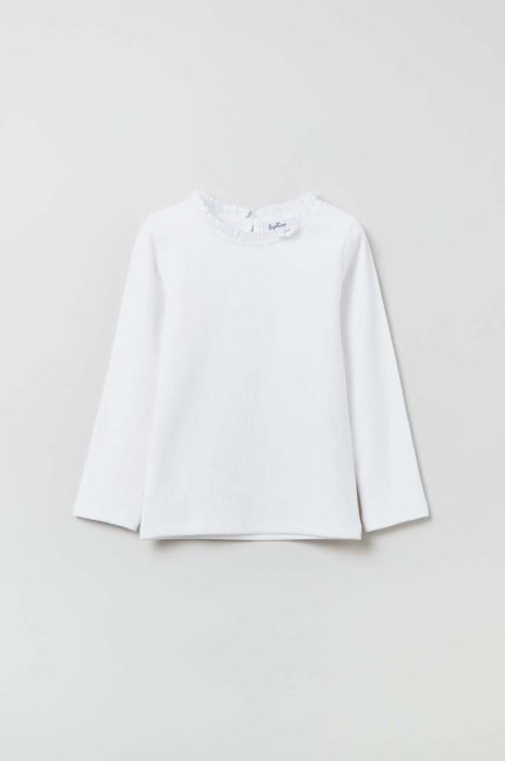 Лонгслів для немовлят OVS колір білий (3043794) Лонгслів для немовлят OVS колір білий (3043794)