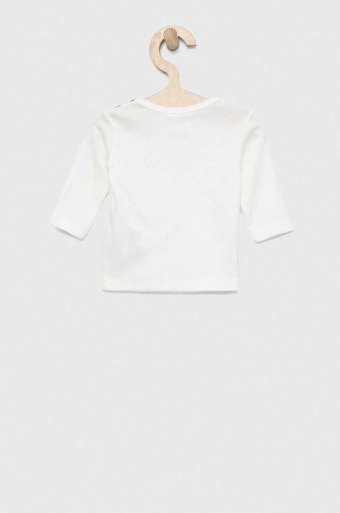 Бавовняний лонгслів для немовлят United Colors of Benetton колір бежевий (2979628) фото 2