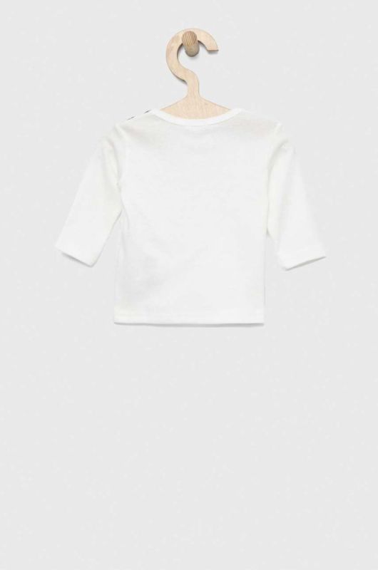 Бавовняний лонгслів для немовлят United Colors of Benetton колір бежевий (2979628) фото 2
